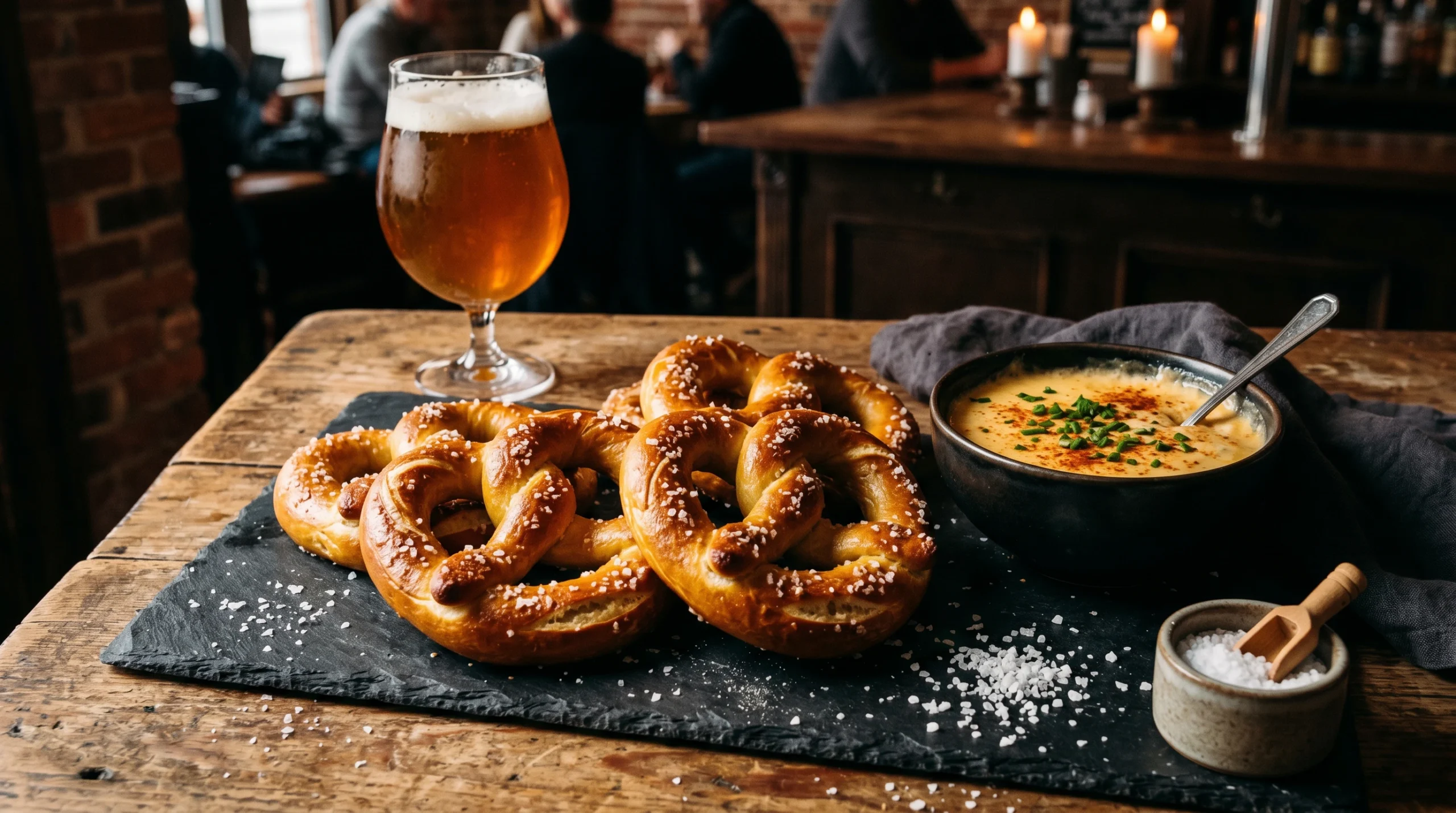 Perfect homemade soft pretzels twisted and golden brown fresh from oven